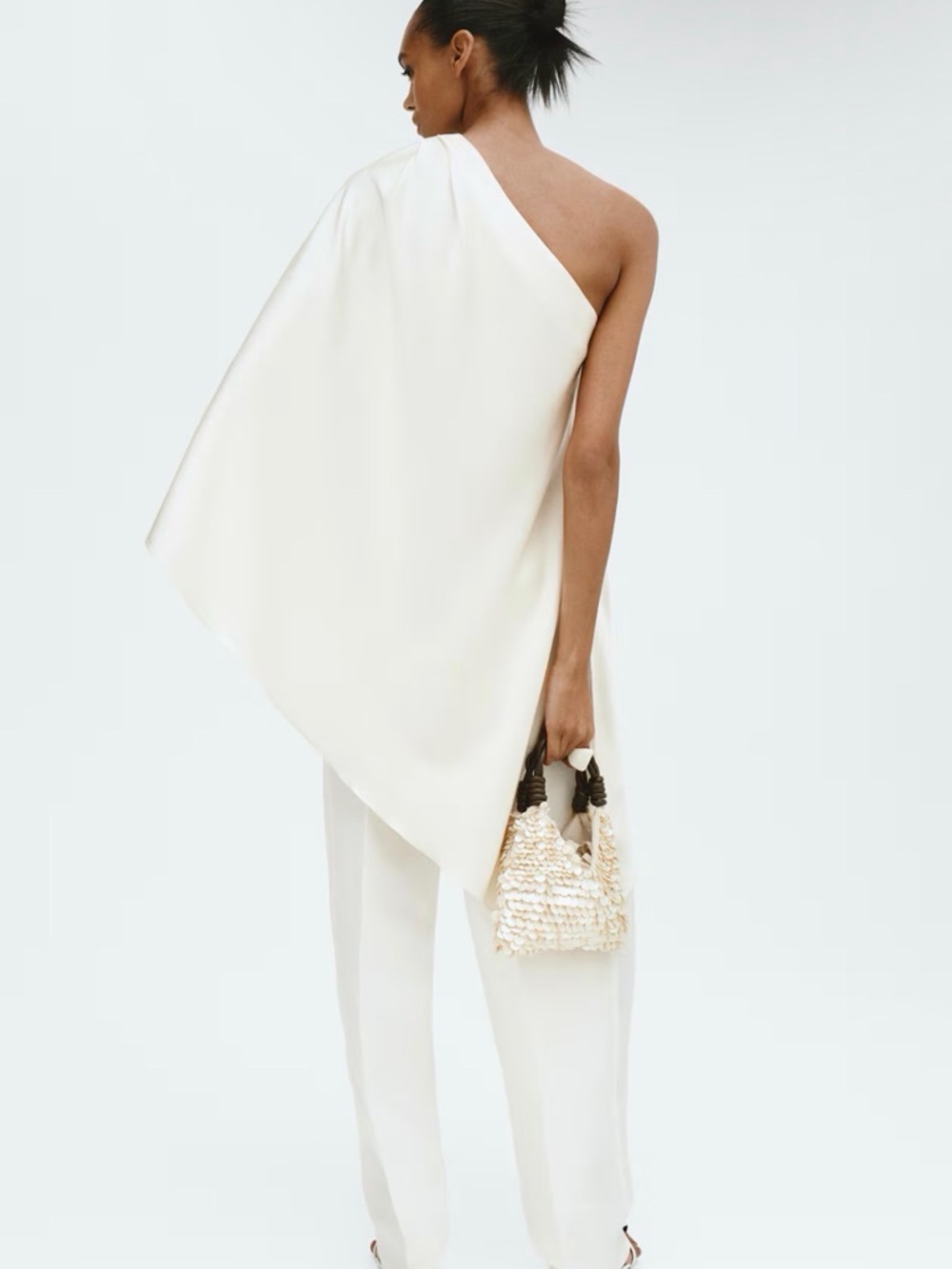 H&M One-Shoulder Satin Top - Picture 5 of 7